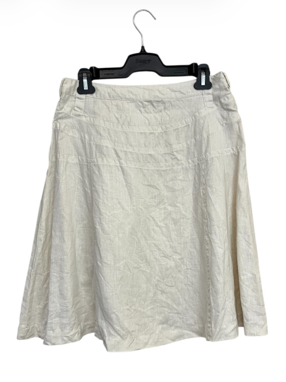 Tristan 100% Linen A-Line Midi Skirt